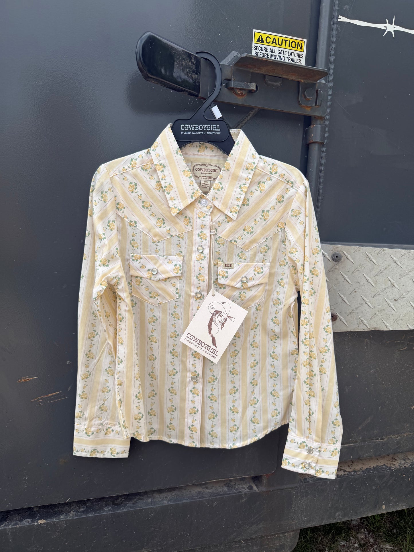 Girl Floral pinstripe