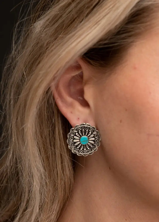 FLOWER CONCHO EARRINGS