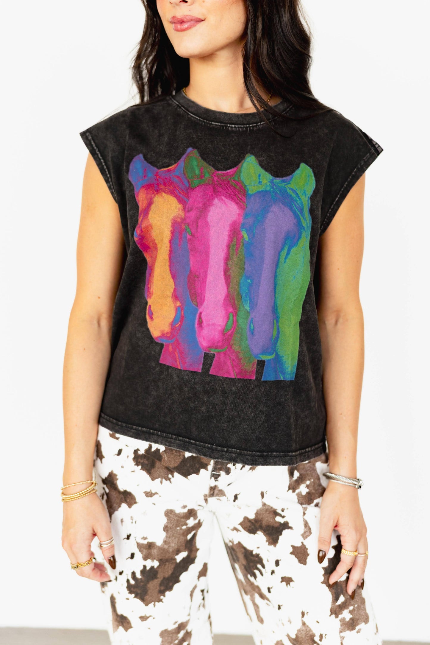 TRIPLE NEON HORSE TEE