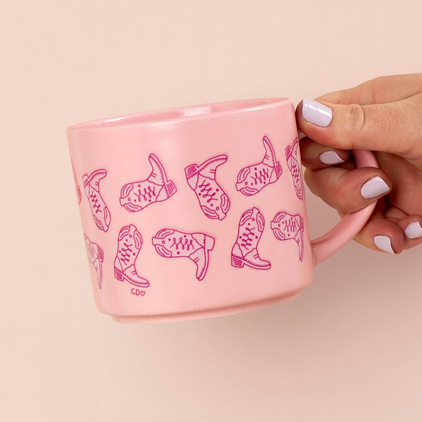 Western Cowgirl Boots Mug - Pink
