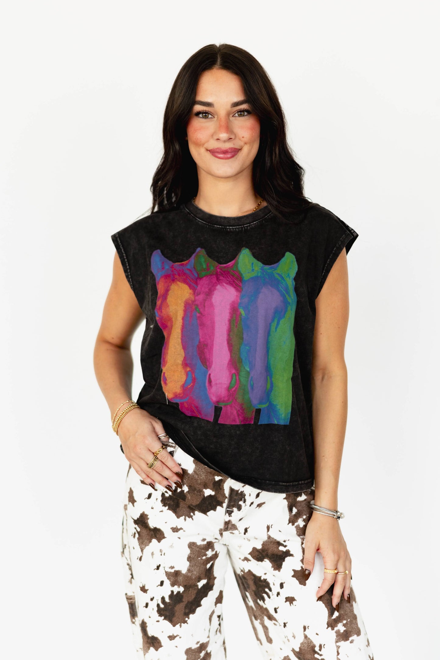 TRIPLE NEON HORSE TEE