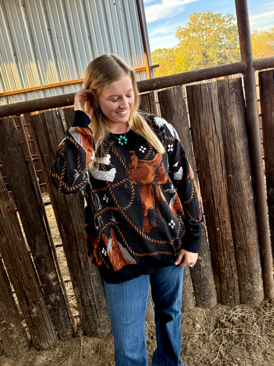 Tacky knit sweater