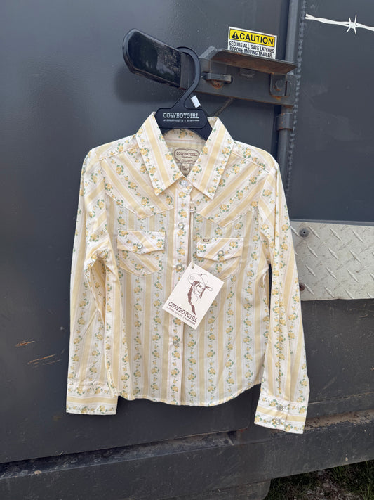Girl Floral pinstripe
