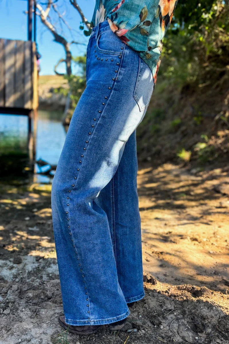 SK STUDDED DENIM