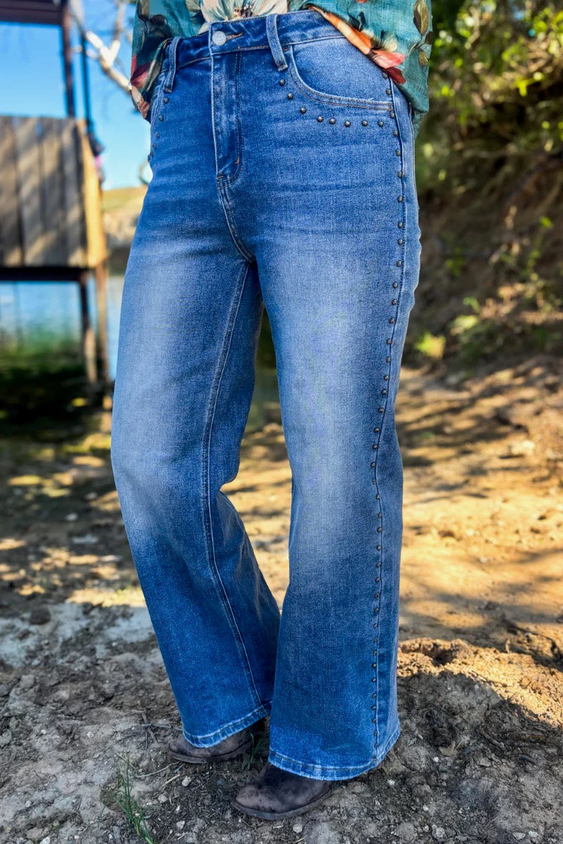 SK STUDDED DENIM