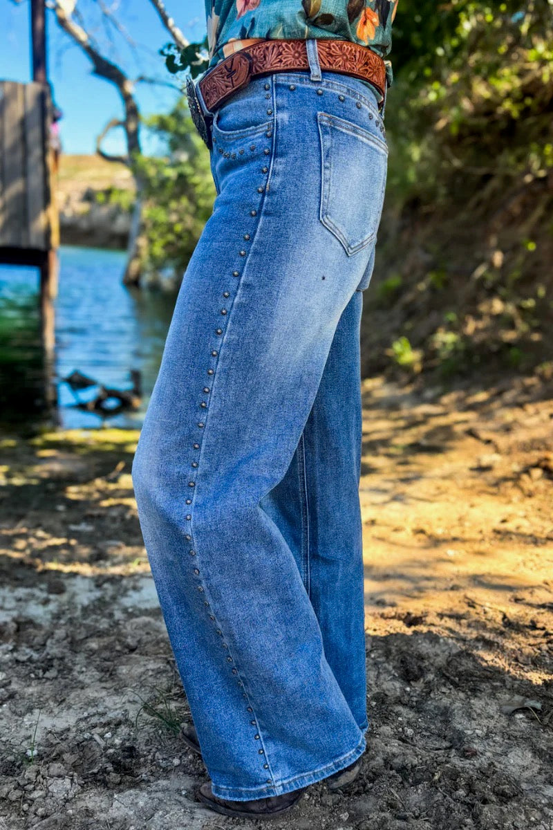 SK STUDDED DENIM