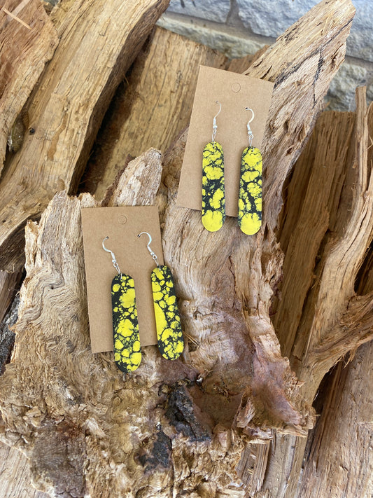 YELLOW SLAB EARRINGS